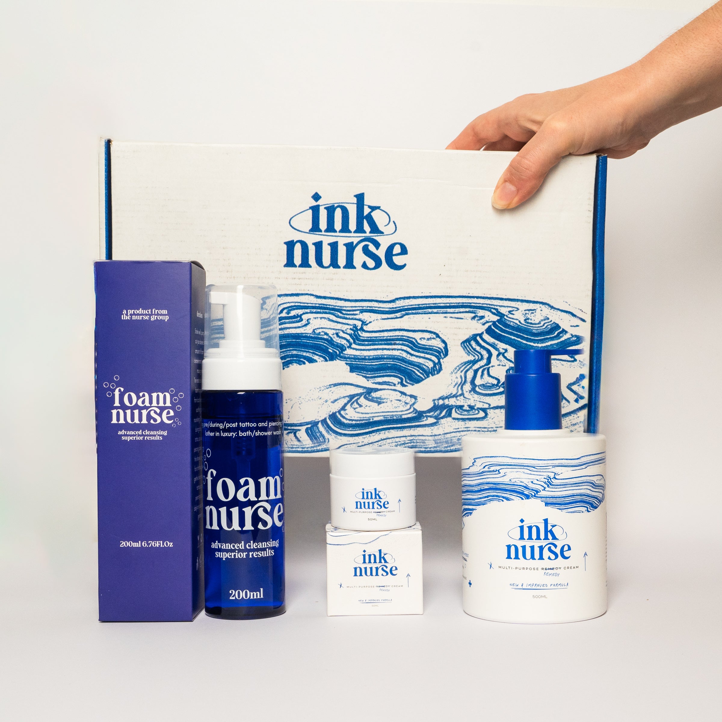 ink nurse vegan tattoo aftercare, australia's best tattoo products. foam tattoo soap wash