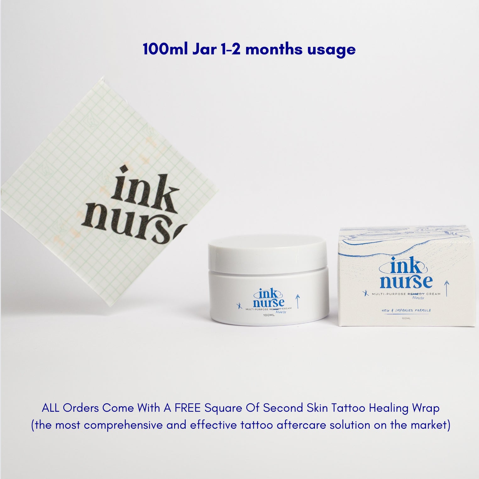 Ink Nurse Tattoo Aftercare & Skin Remedy Cream - 100ml Tub